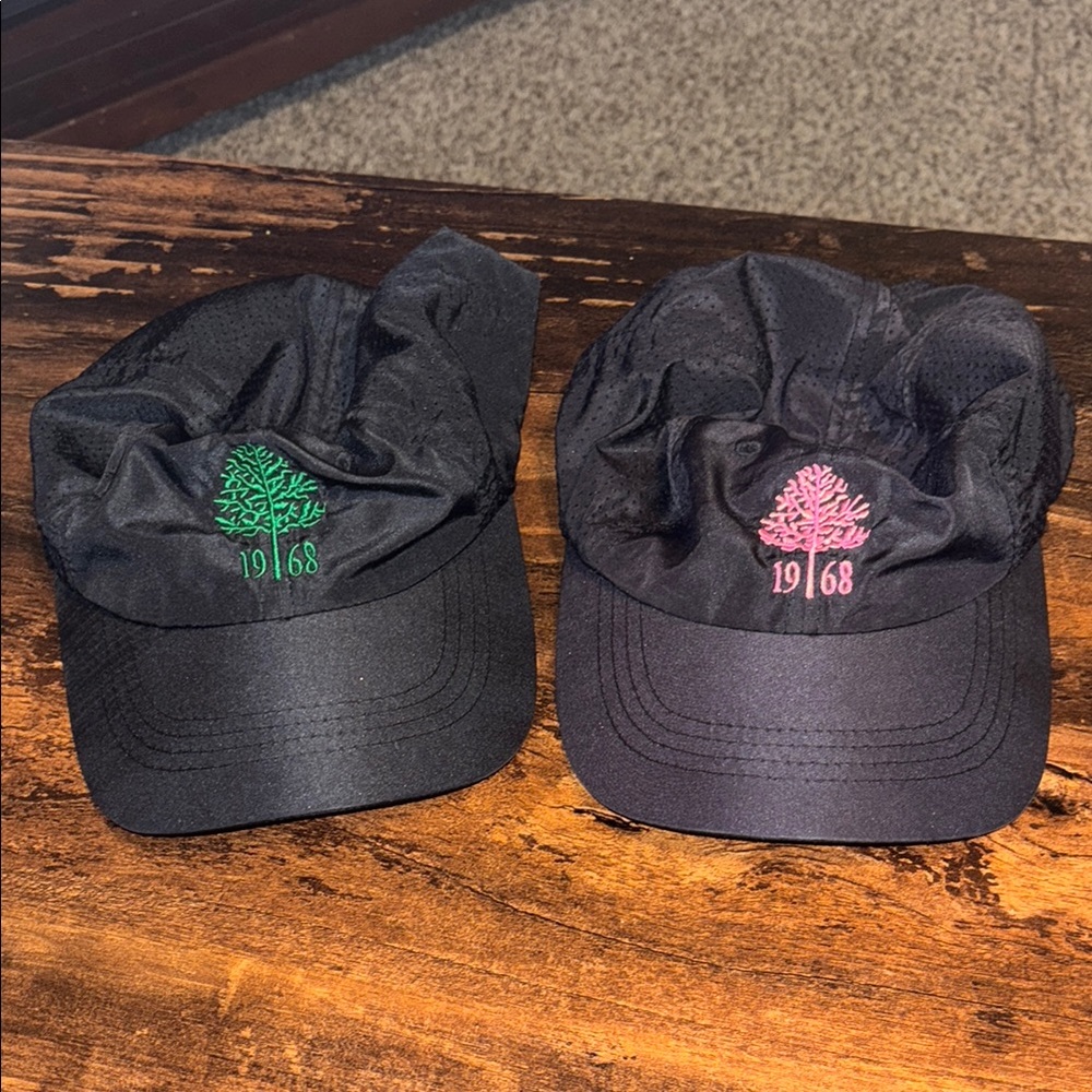 Pair of Pine Tree Country Club Birmingham Golf Hats. Black. Port Authority